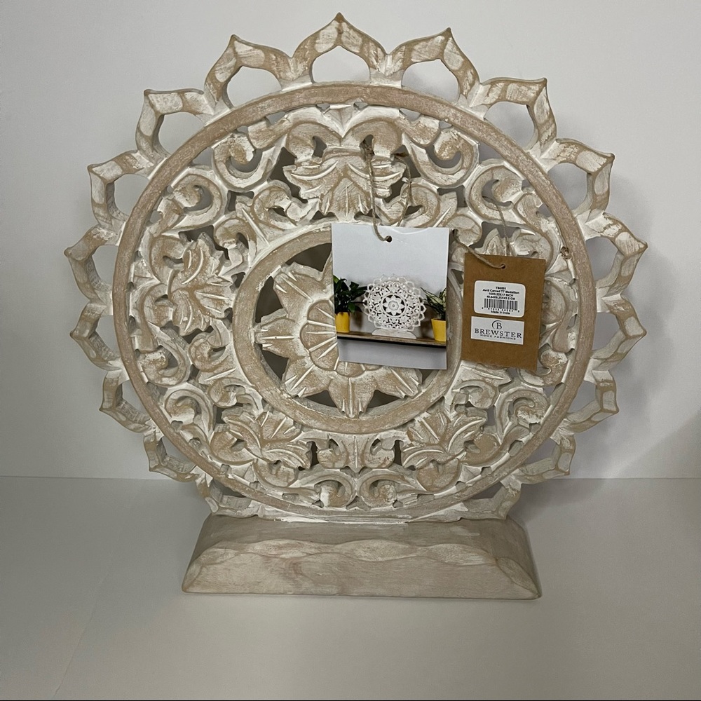 Avril Wooden Carved TT Mandala Medallion